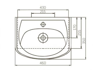 Мебельная раковина Rosa Уют 45 см